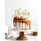 Gold Glitter Thirty Cake Topper - Cheers To 30 Years Old, 30Th Birthday Cake Topper, For 30Th Anniversary Party Decorations (8 I