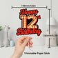 Happy 12Th Birthday Cake Topper Fluorescent Flashing Night Out Hen Movie Nightclub Theme Decor Supplies Boy Girl Happy Birthday