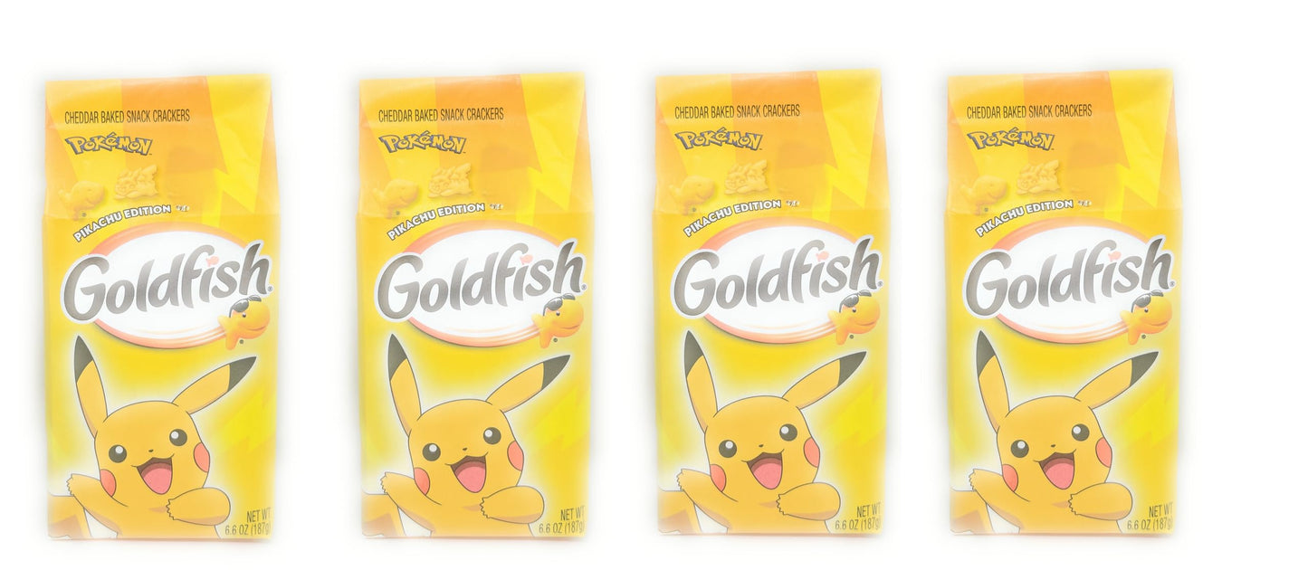 Goldfish Crackers - 4 bags - Free of Dyes (Pokemon Pikachu 6.6oz - Free of Dyes)