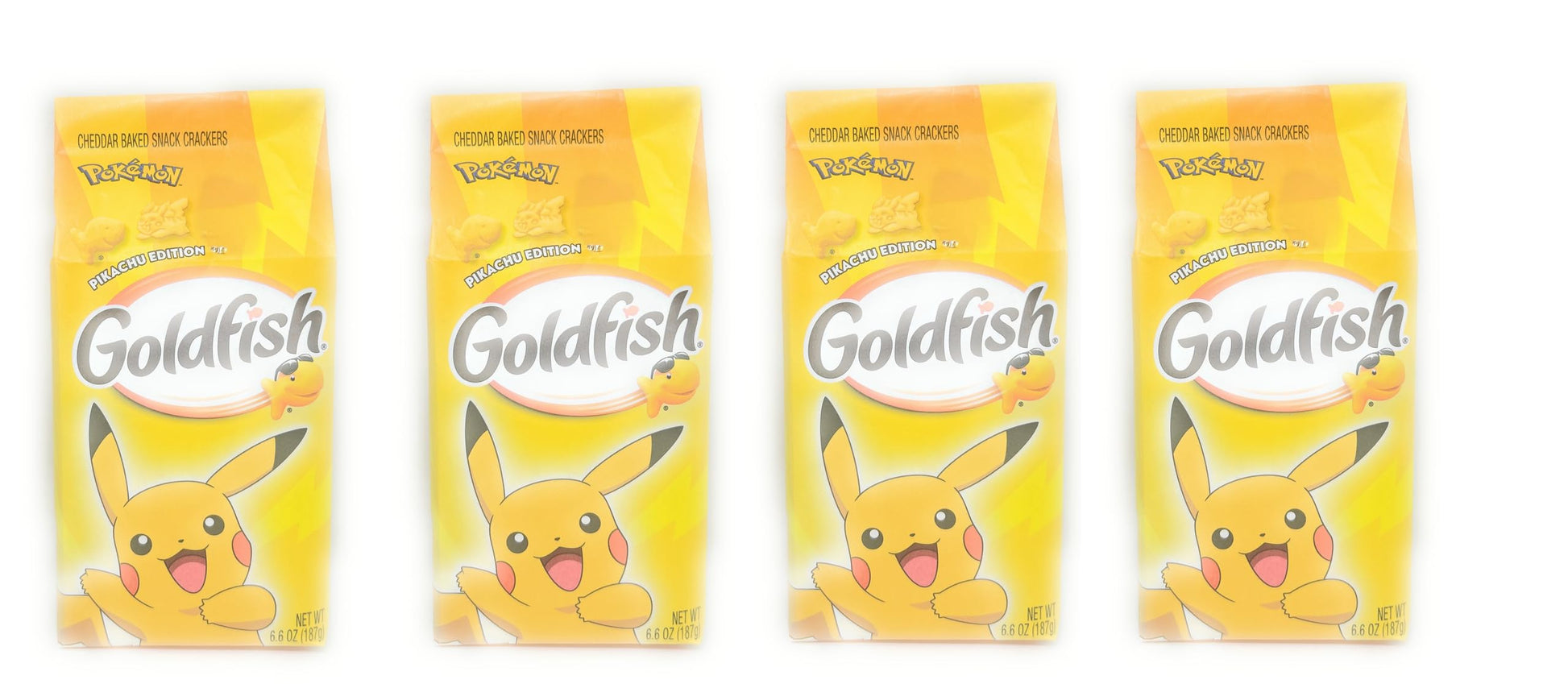Goldfish Crackers - 4 bags - Free of Dyes (Pokemon Pikachu 6.6oz - Free of Dyes)