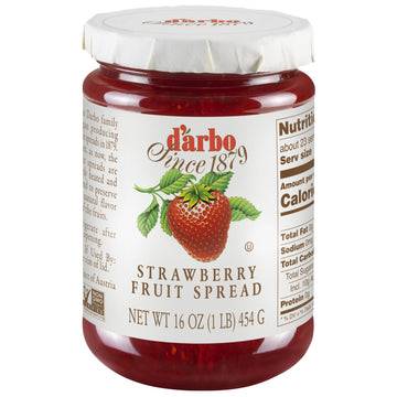 Darbo All-Natural Strawberry Fruit Spread, 16 oz (2 Pack) | Crafted Tradition | Pure Fruit Flavor No Artificial Preservatives-En