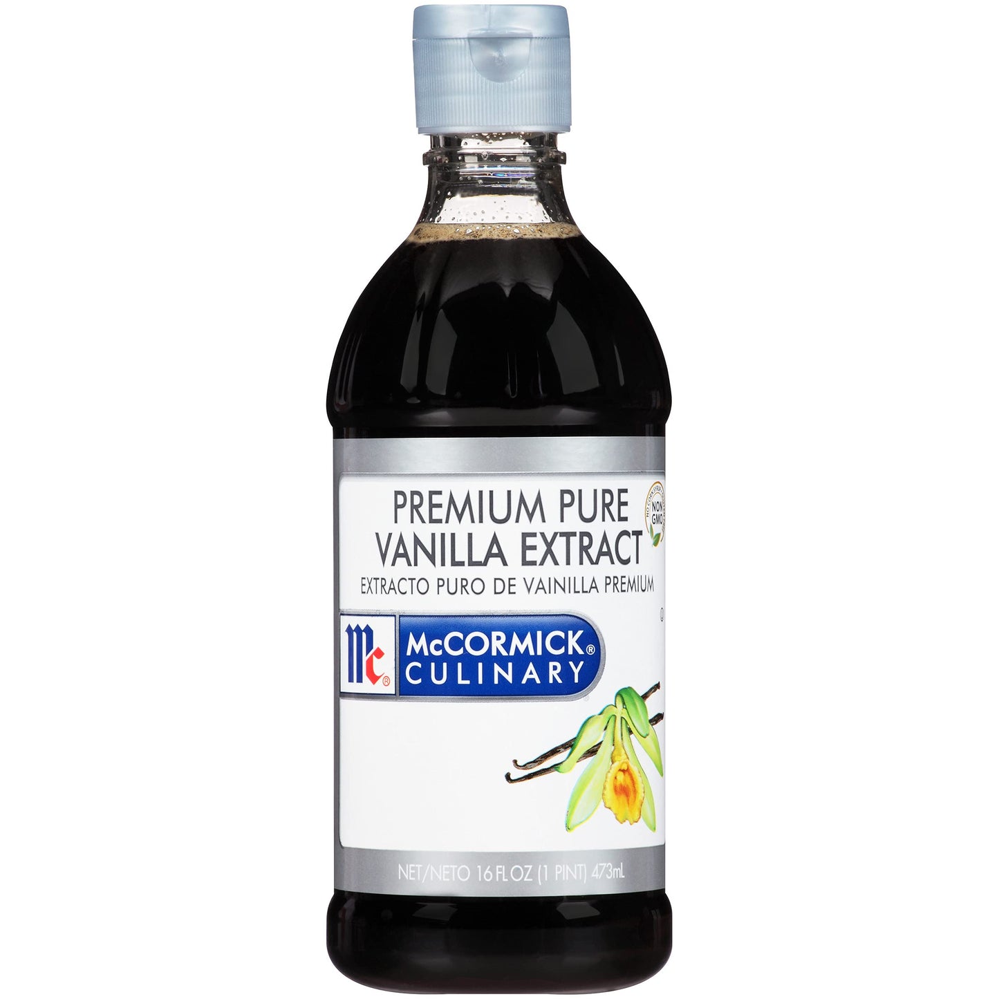 McCormick Culinary Pure Vanilla Extract - 16 Fl Oz - Ideal for Baking Cakes, Cookies, Custards, Icing, and Drinks