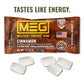 MEG Military Energy Gum - Cinnamon Flavor, 100mg Caffeine per Piece, Pack of 18, Brown