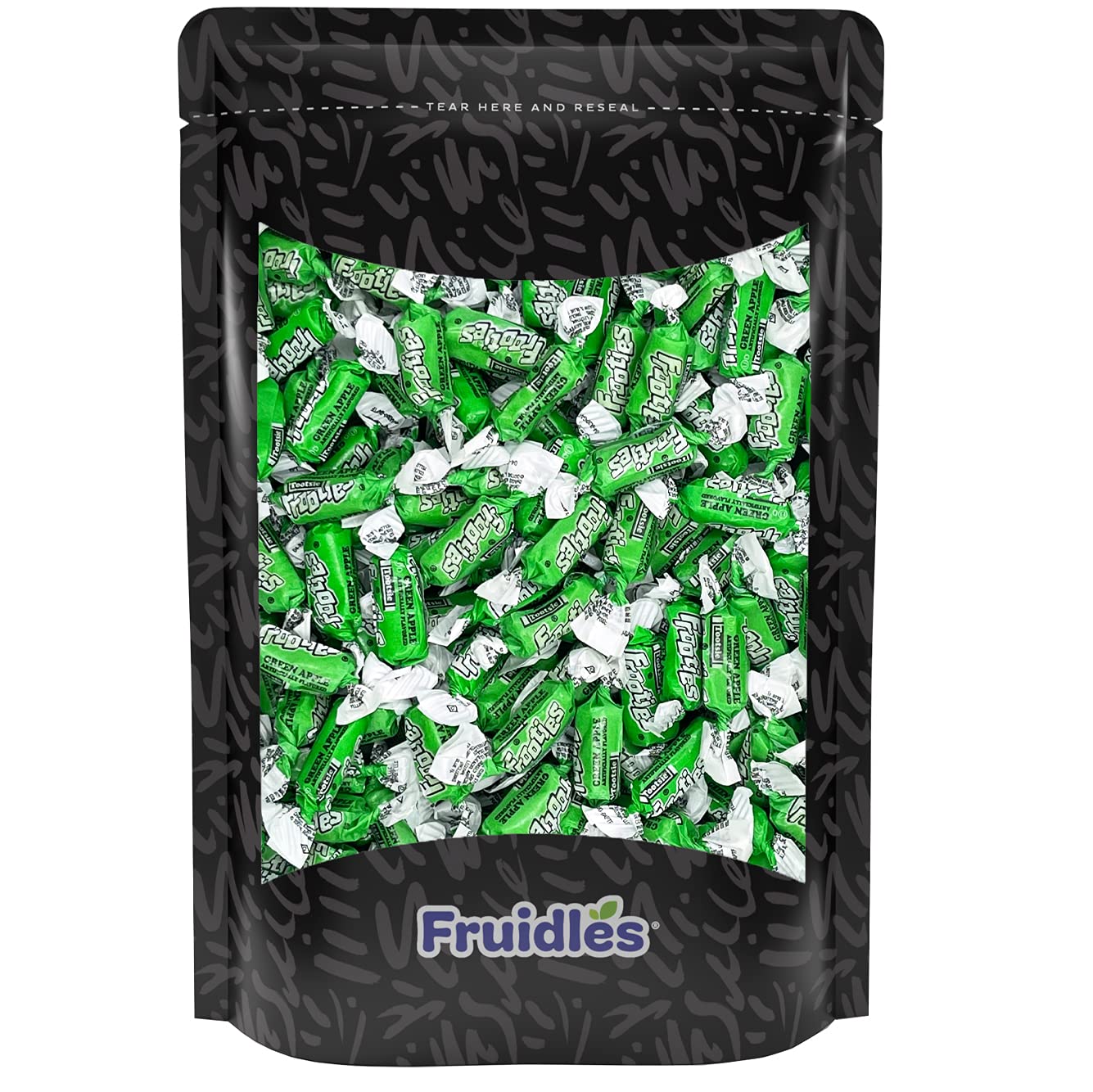 Fruidles Tootsies Original Green Apple Twist Roll, Peanut-Free, Gluten-Free, Kosher Certified, Individually Wrapped, Half-Pound
