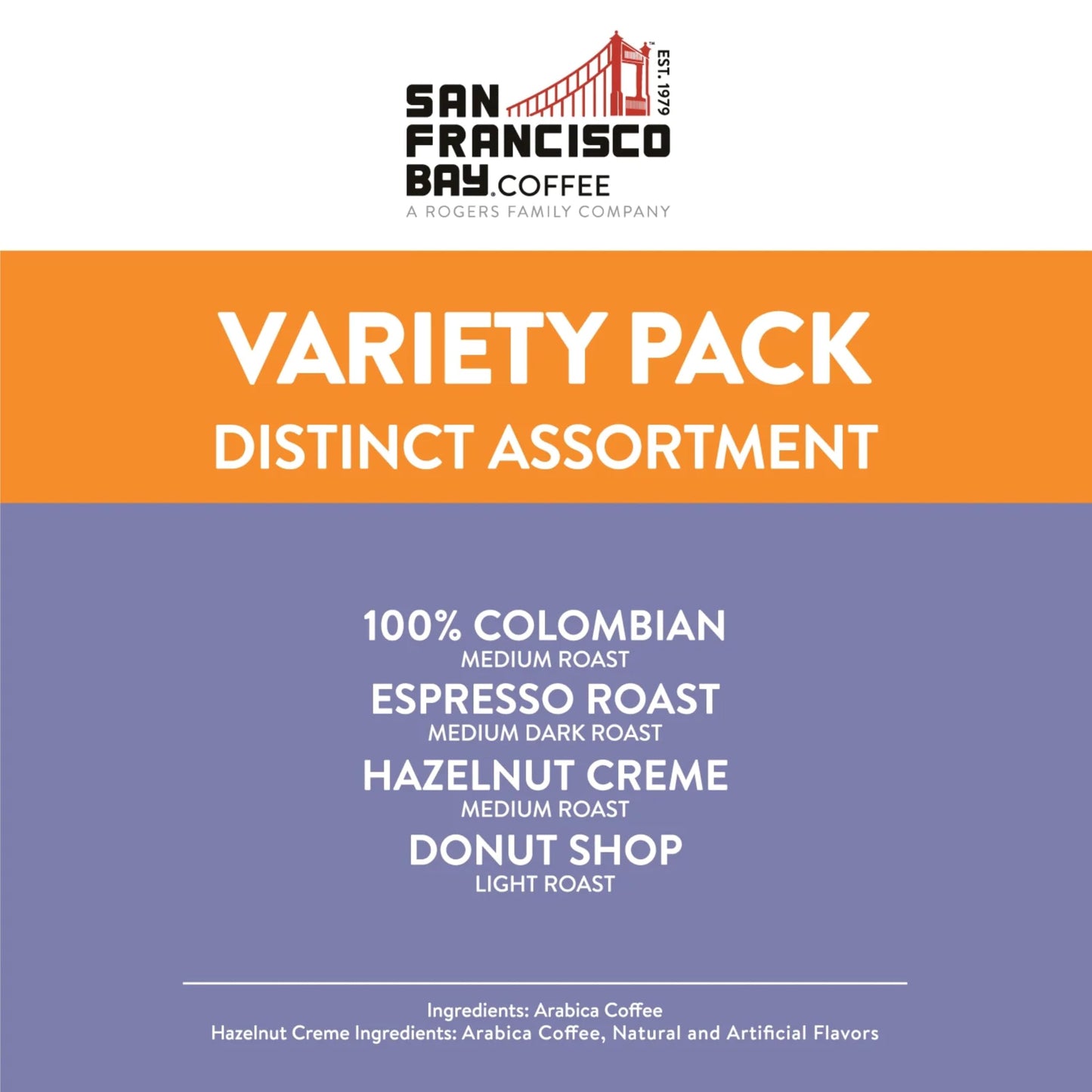 San Francisco Bay Compostable Coffee Pods - Assorted Variety Pack (80 Ct) K Cup Compatible Including Keurig 2.0, Donut Shop, Col