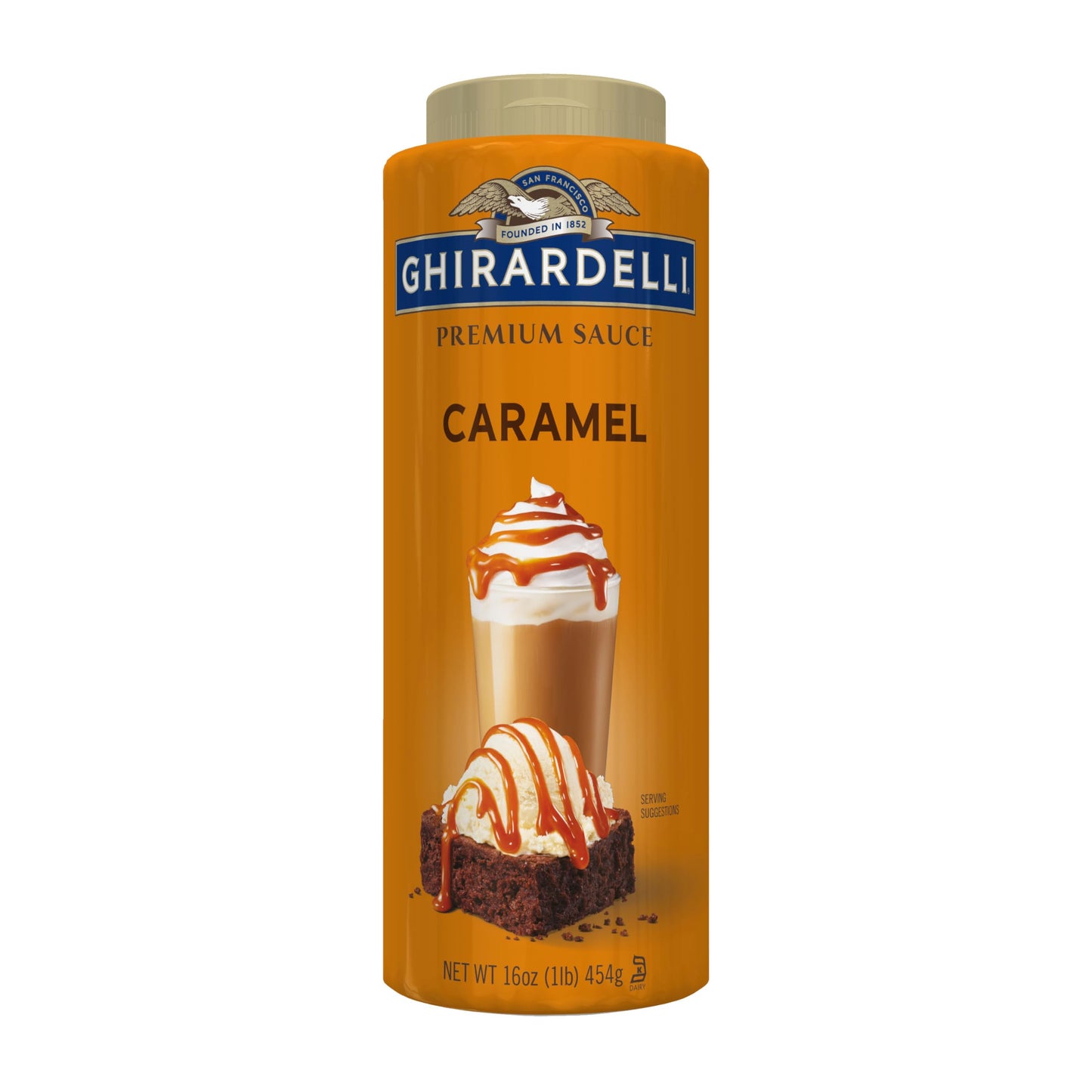 Ghirardelli Caramel Sauce, Premium, 16 Ounce, Ideal for Desserts and Beverages