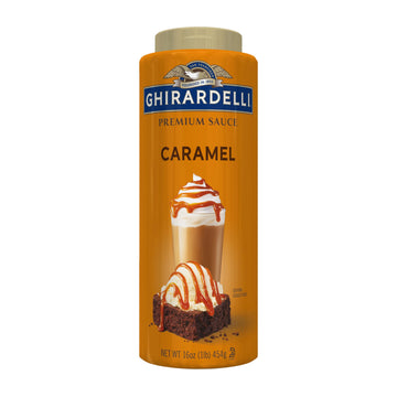Ghirardelli Caramel Sauce, Premium, 16 Ounce, Ideal for Desserts and Beverages