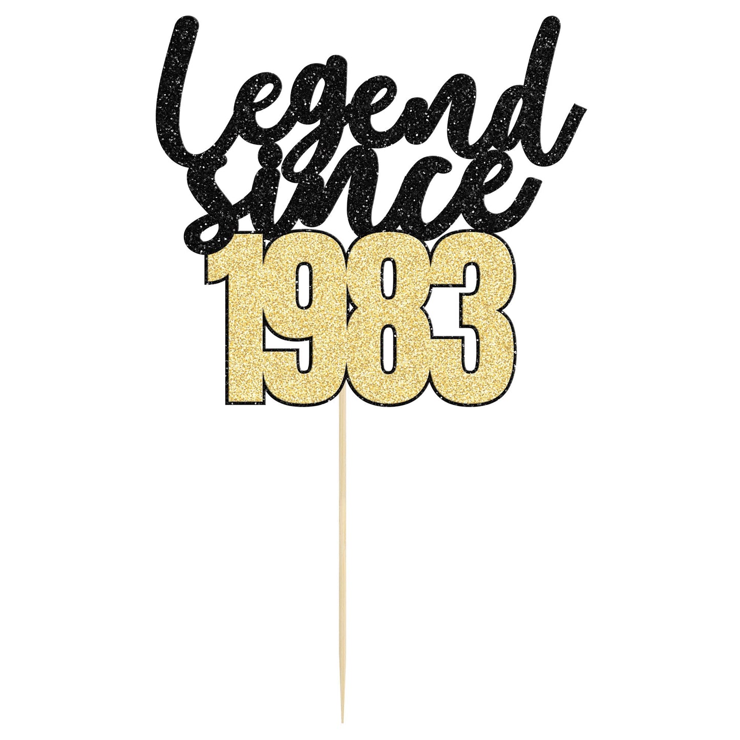 Gyufise 1Pcs Legend Since 1983 Cake Topper 40Th Birthday Cake Decoration Hello 40 Funny 40 And Fabulous Decoration For 40Th Wedd