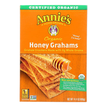 Annies Homegrown Organic Honey Graham Cracker, 14.4 Ounce - 12 Per Case