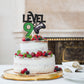 Caiwowo Level 9 Game Birthday Cake Topper - Paper Decoration, Black, for Boys 9th Birthday Party