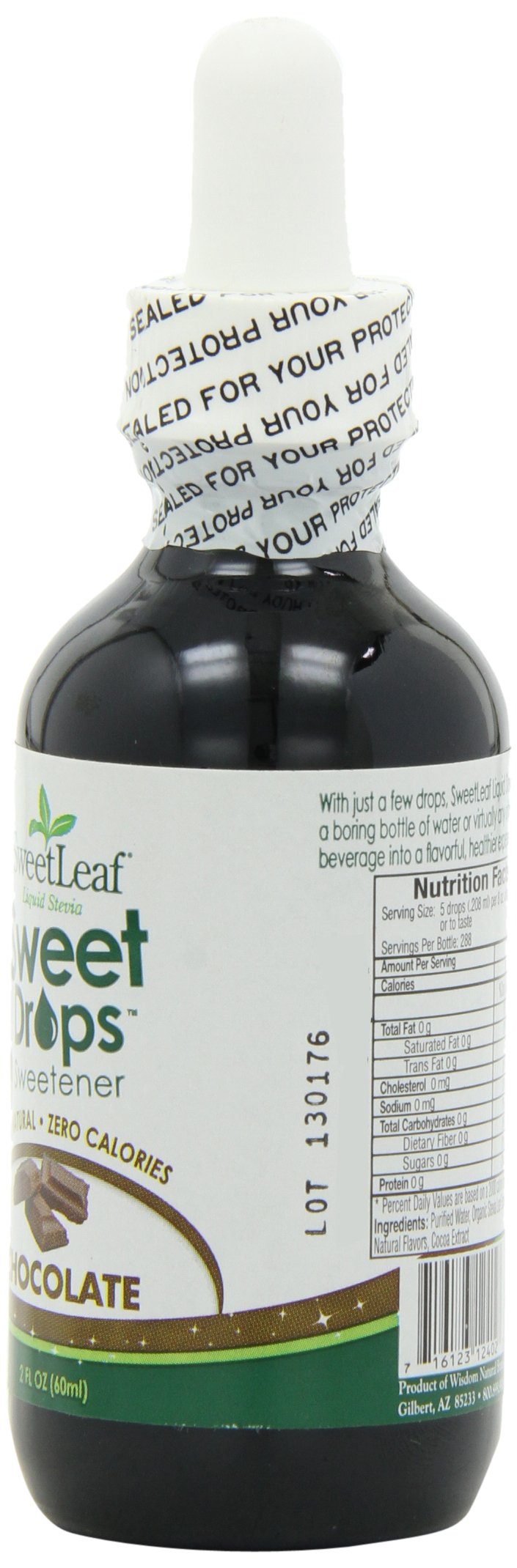 Sweet Leaf Chocolate Flavor Stevia Liquid, 2 Ounce - 3 per case.