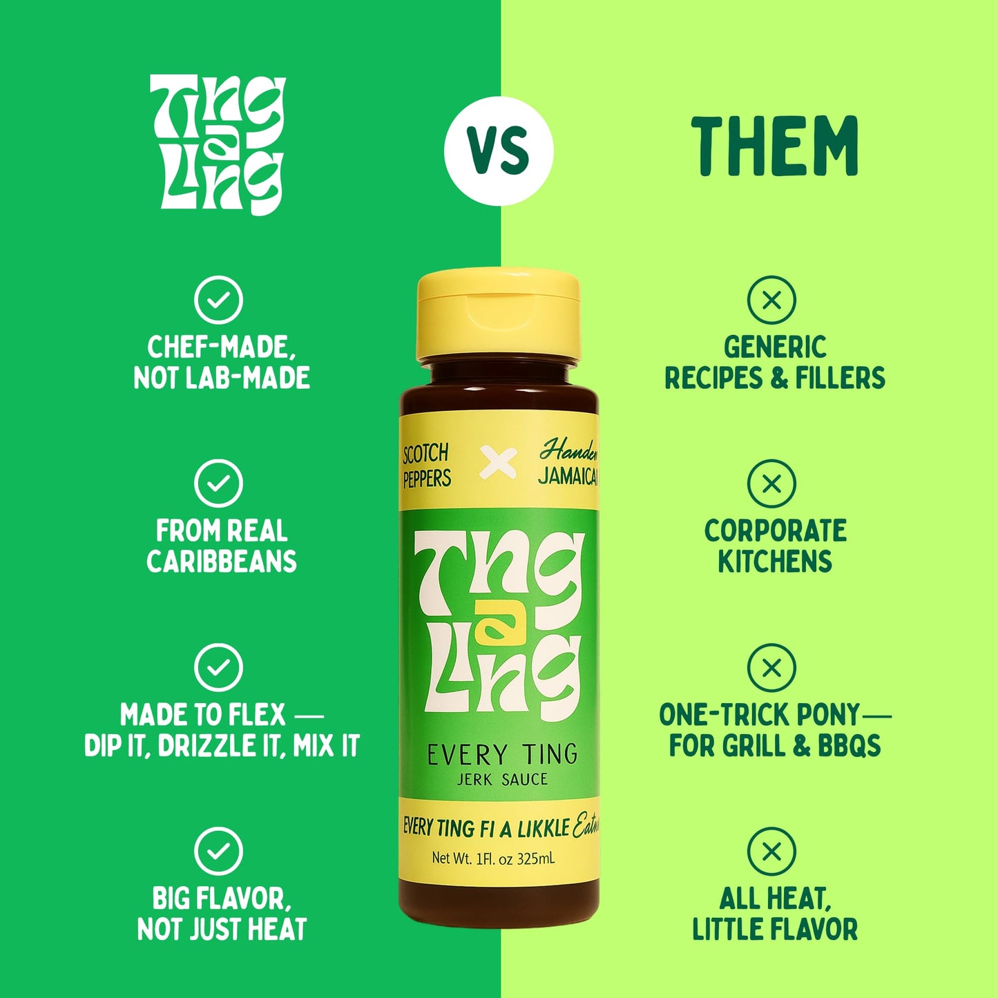 Every Ting Jerk Ting A Ling Jerk Sauce | Jamaican Scotch Bonnet Pepper Sauce with Spices | jerk seasoning jamaican style Sweet &