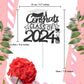 Chewarelly 1 Pack 2024 Class Of Cake Topper, Glitter Congrats Grad Cake Decor,Graduation Cake Picks For Senior High School Colle