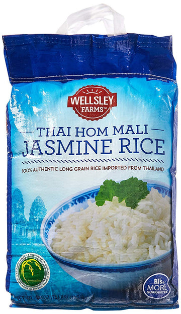 Wellsley Farms Thai Hom Mali Jasmine Rice, 25 lb Pack, Model 888670032220