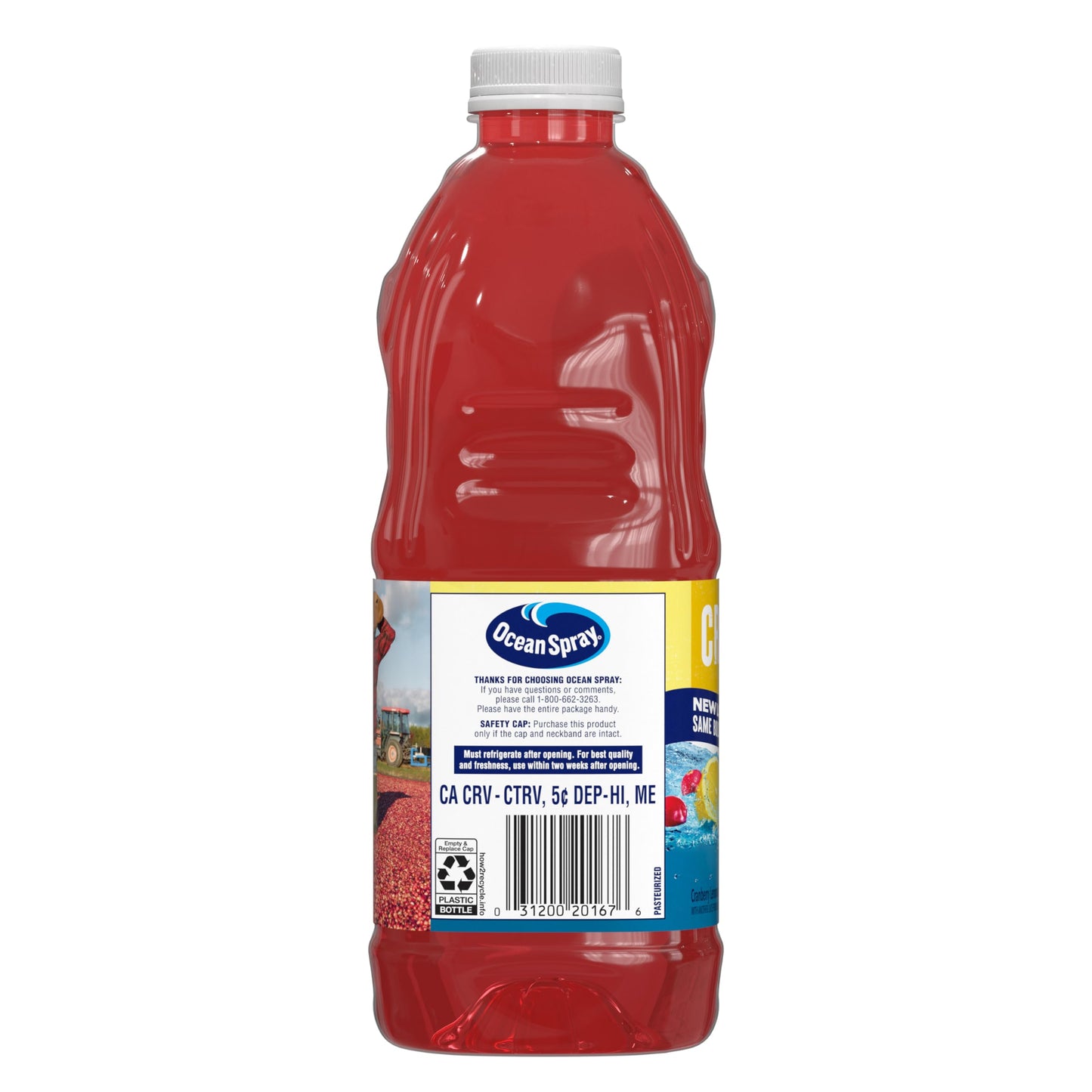 Ocean Spray Cran-Lemonade Juice Drink, 64 Fl Oz Bottle, Pack of 8