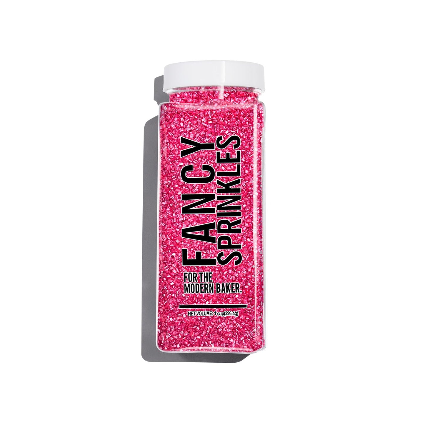 Fancy Sprinkles Tourmaline Pink Fancy Sugar Pearlescent, Sparkly Sugar Crystals (8 Oz)