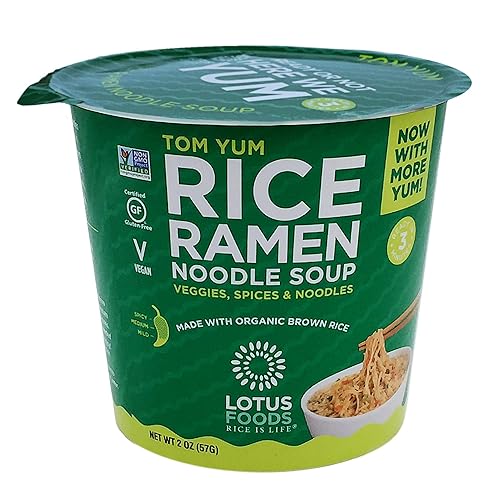 Lotus Foods Tom Yum Rice Ramen Soup cup 2 Ounce