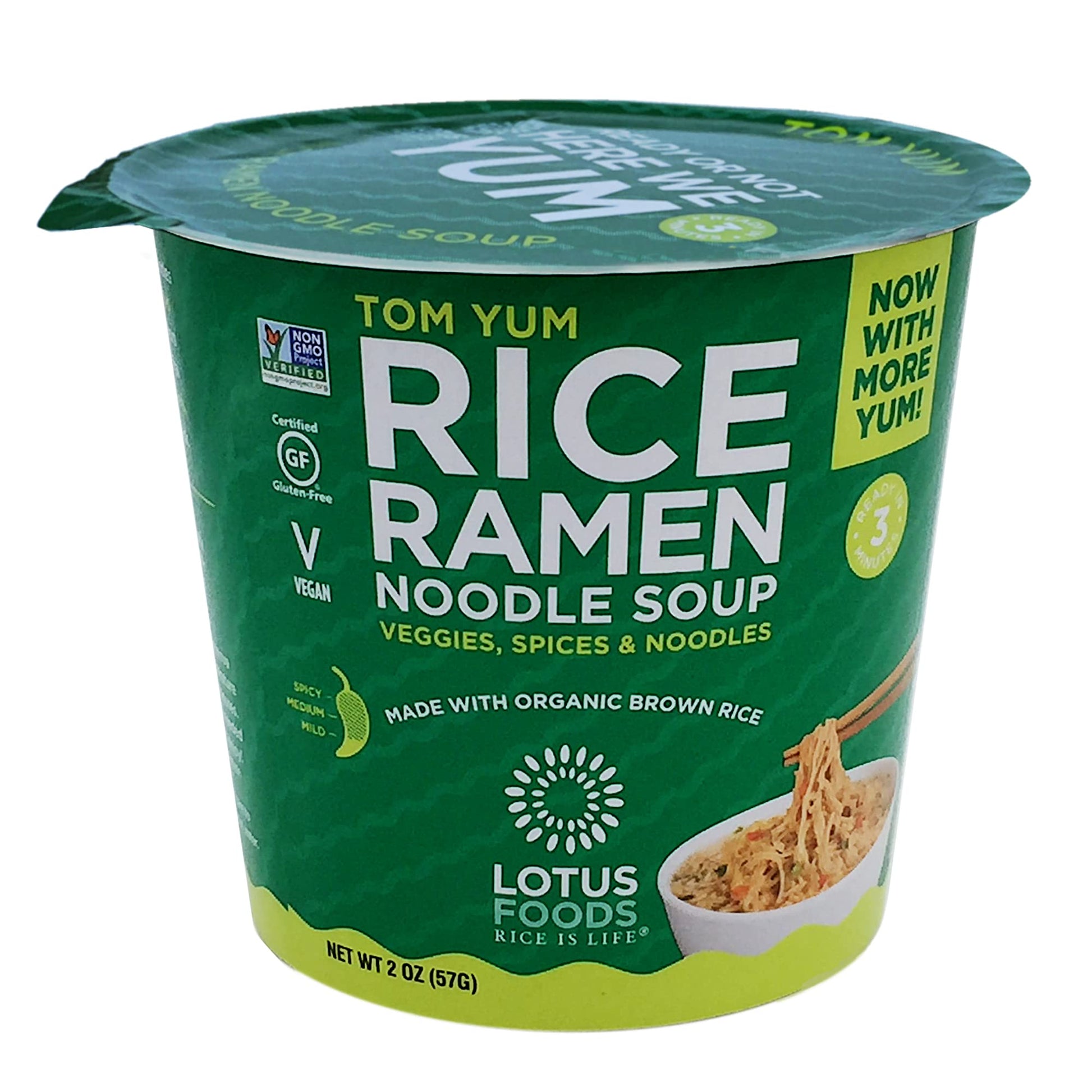 Lotus Foods Tom Yum Rice Ramen Soup cup 2 Ounce