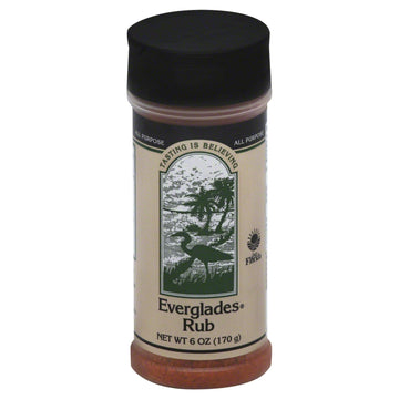 Everglades Rub Seasoning - Sweet & Spicy Blend for Pork, Beef, Poultry - 6 oz Dry Marinade for Smoking & Grilling