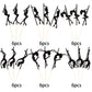 36 Pcs Pole Dance Girl Cupcake Toppers Black Glitter Pole Dancing Cupcake Picks Bachelorette Bridal Shower Birthday Party Cake D