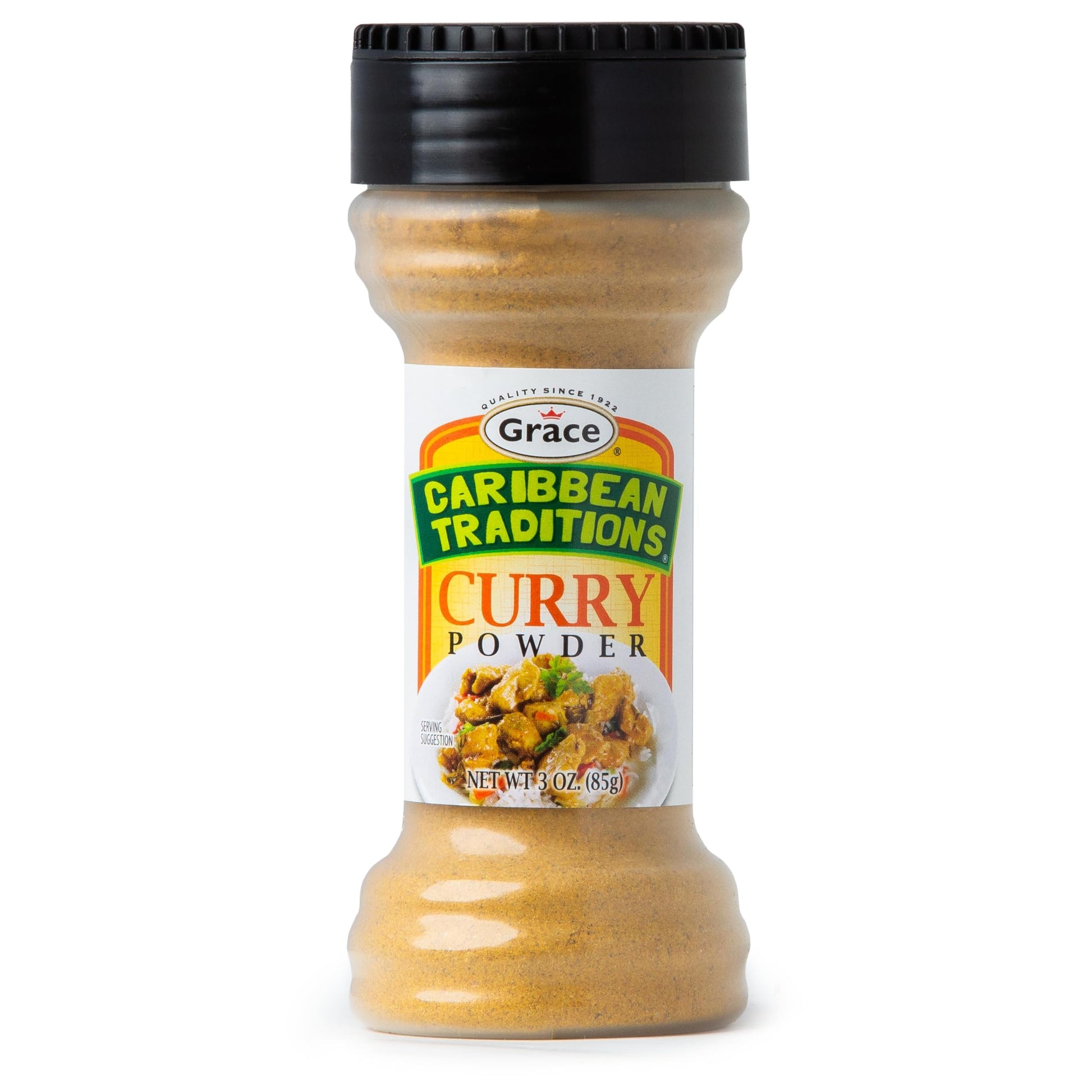 Grace Caribbean Traditions Curry Powder - 1 Pack of Jamaican Curry Powder Seasoning for a Perfect Blend of Curry Spice Heat and 