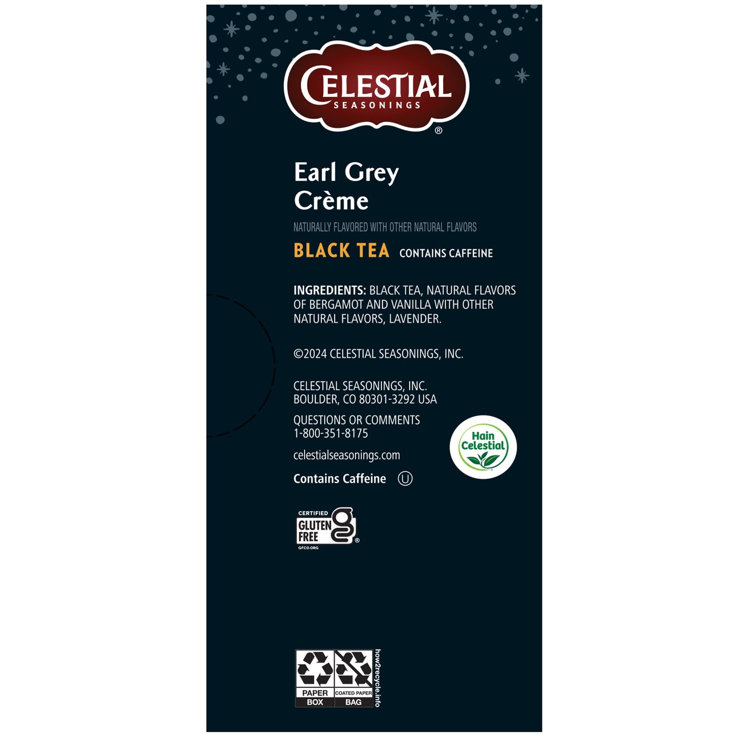 Celestial Seasonings Earl Grey Creme Black Tea - 16 Tea Bags, S-PL-8209