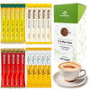 CUTIE MANGO Maxim & Stevia Variety 20 Sticks Premium Korean Instant Coffee Sampler White Mocha Original Zero Sugar Stevia Assort