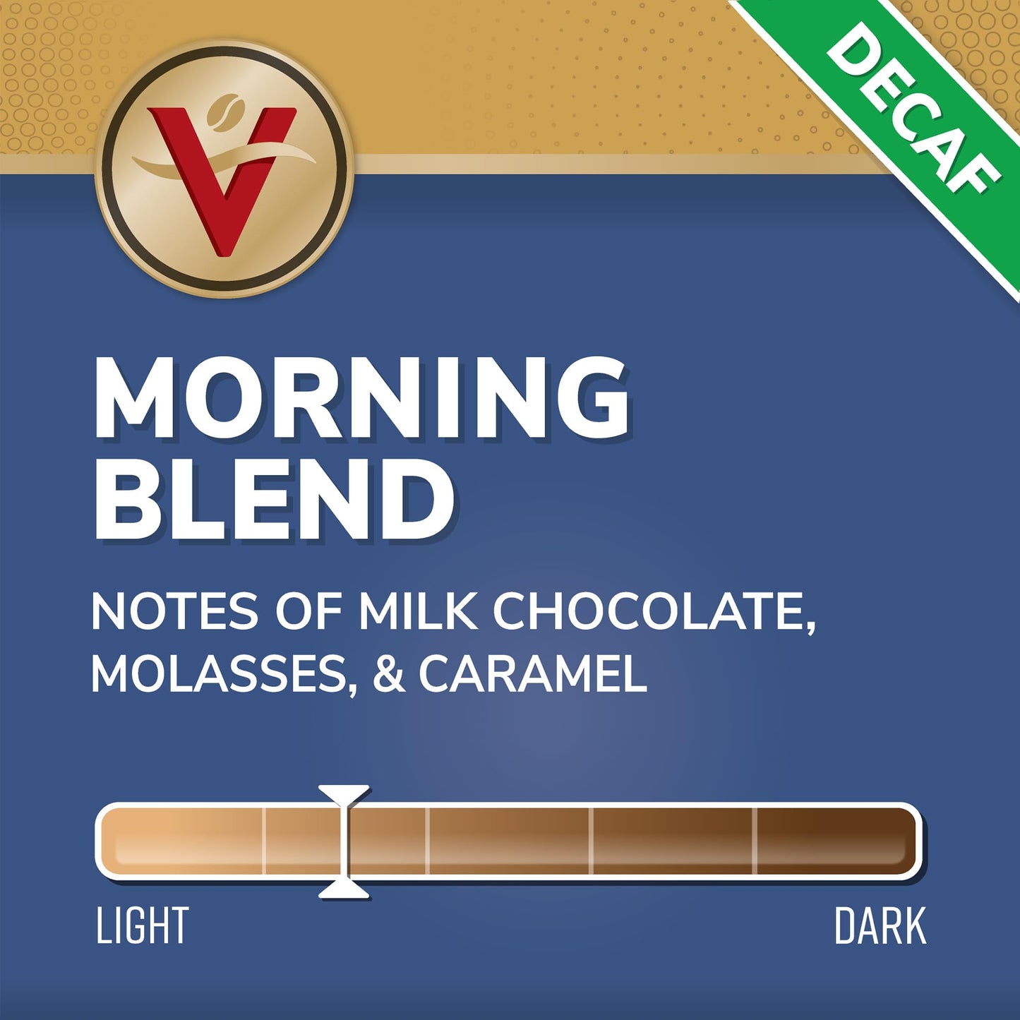 Victor Allens Coffee Decaf Morning Blend Light Roast Single Serve Pods 12 Count Brown