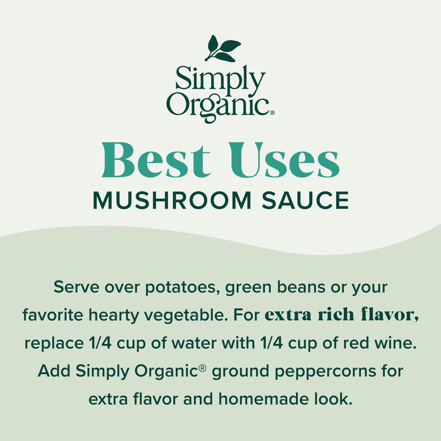 Simply Organic Mushroom Sauce Mix, Certified Organic, Vegetarian, Gluten-Free | 0.85 oz | Pack of 12