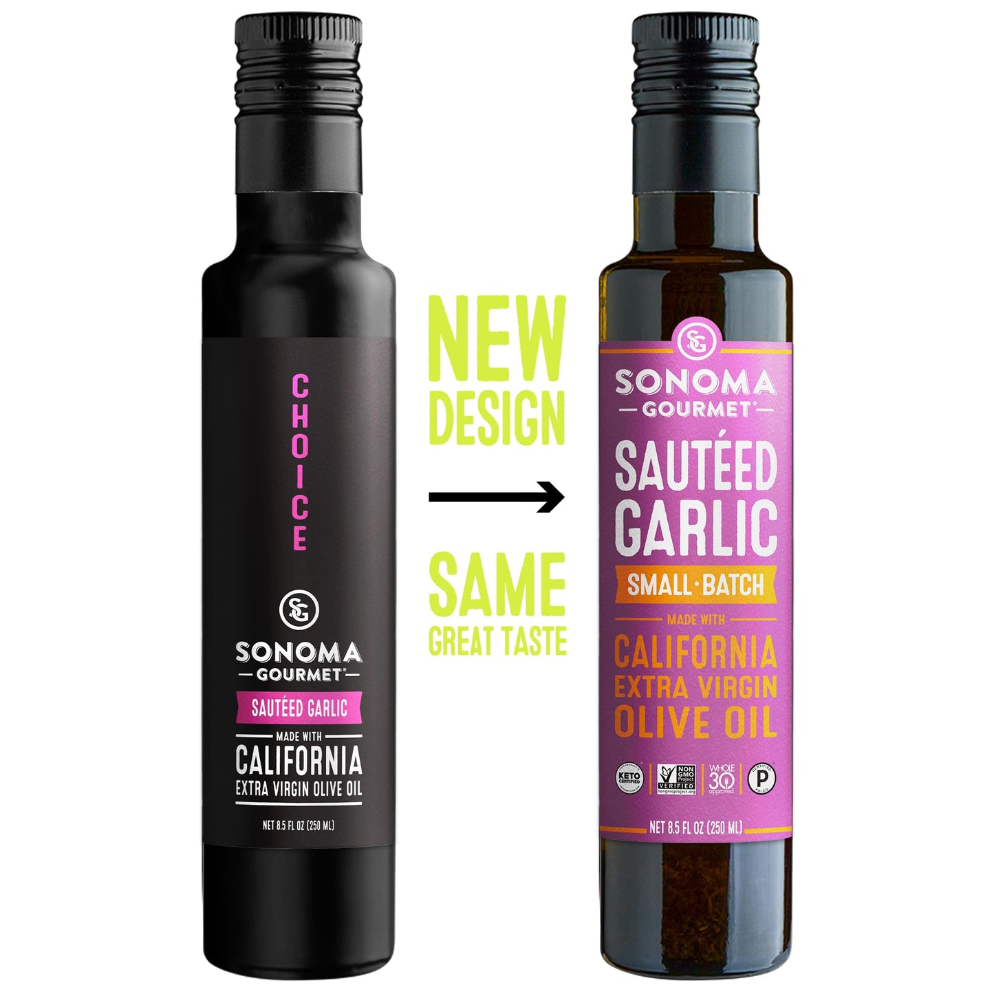 Sonoma Gourmet: Saut  Ed Garlic Flavored Olive Oil | 100% California Extra Virgin Olive Oil | 8.5 Fl Oz (Pack Of 4)