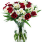 Benchmark Bouquets - Classic Roses & Alstroemeria (Glass Vase Included) - Fresh Flowers for Delivery - Gift for Graduation, Birt