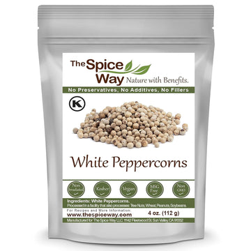 The Spice Way White Peppercorns - 4 oz - Pack of 1