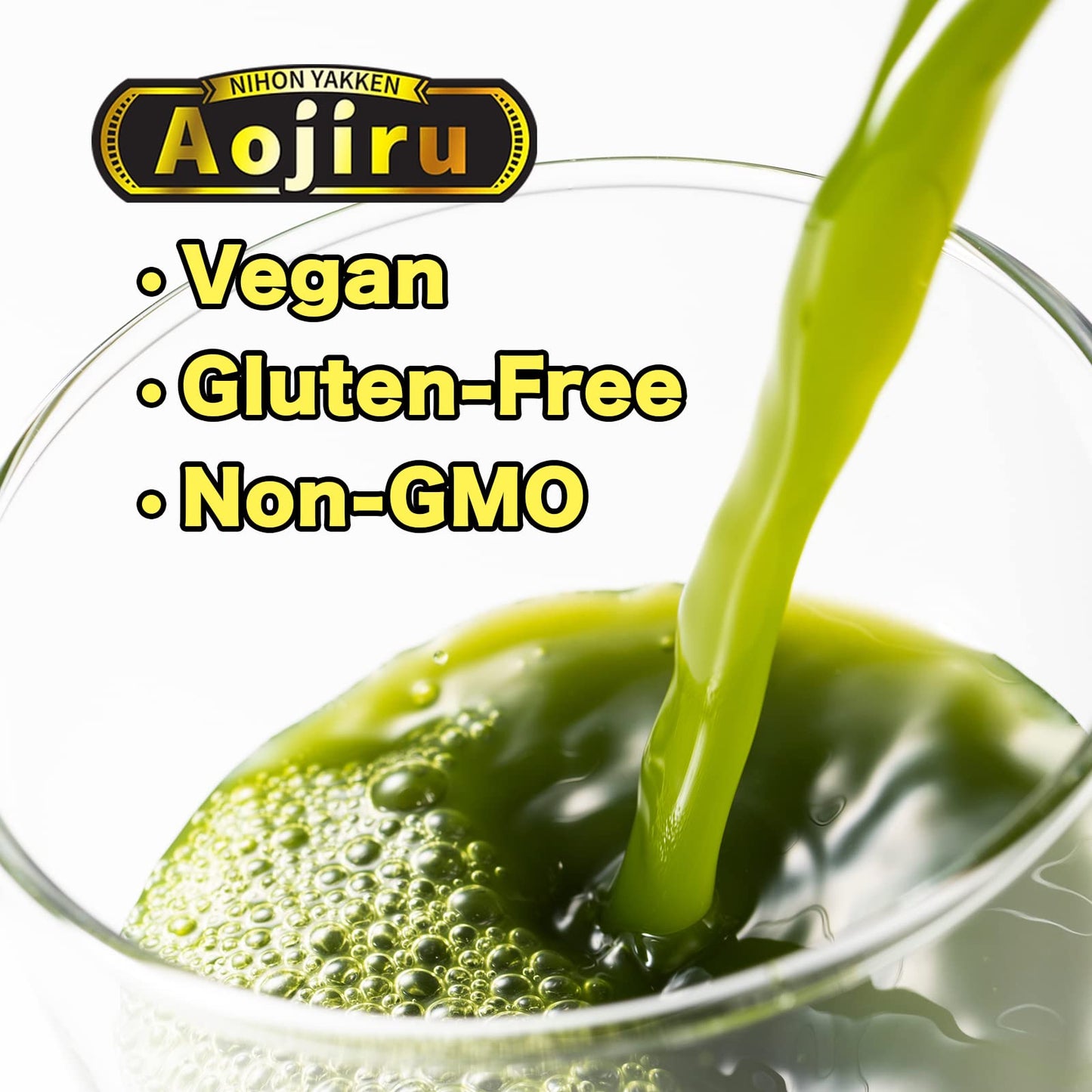 Nihon Yakken Kin No Aojiru - Young Barley Green Grass Juice Powder With Rich Dietary Fiber, No Addtives 100% Japanese Grown - Re