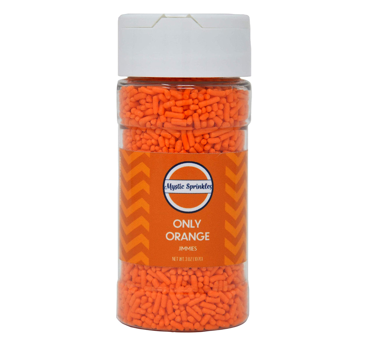 Mystic Sprinkles Solid Color Jimmy Sprinkles (Only Orange Jimmies 3Oz)
