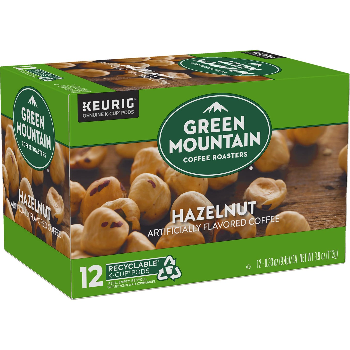 Green Mountain Coffee Roasters Hazelnut K-Cup Pods Light Roast Coffee 12 Count