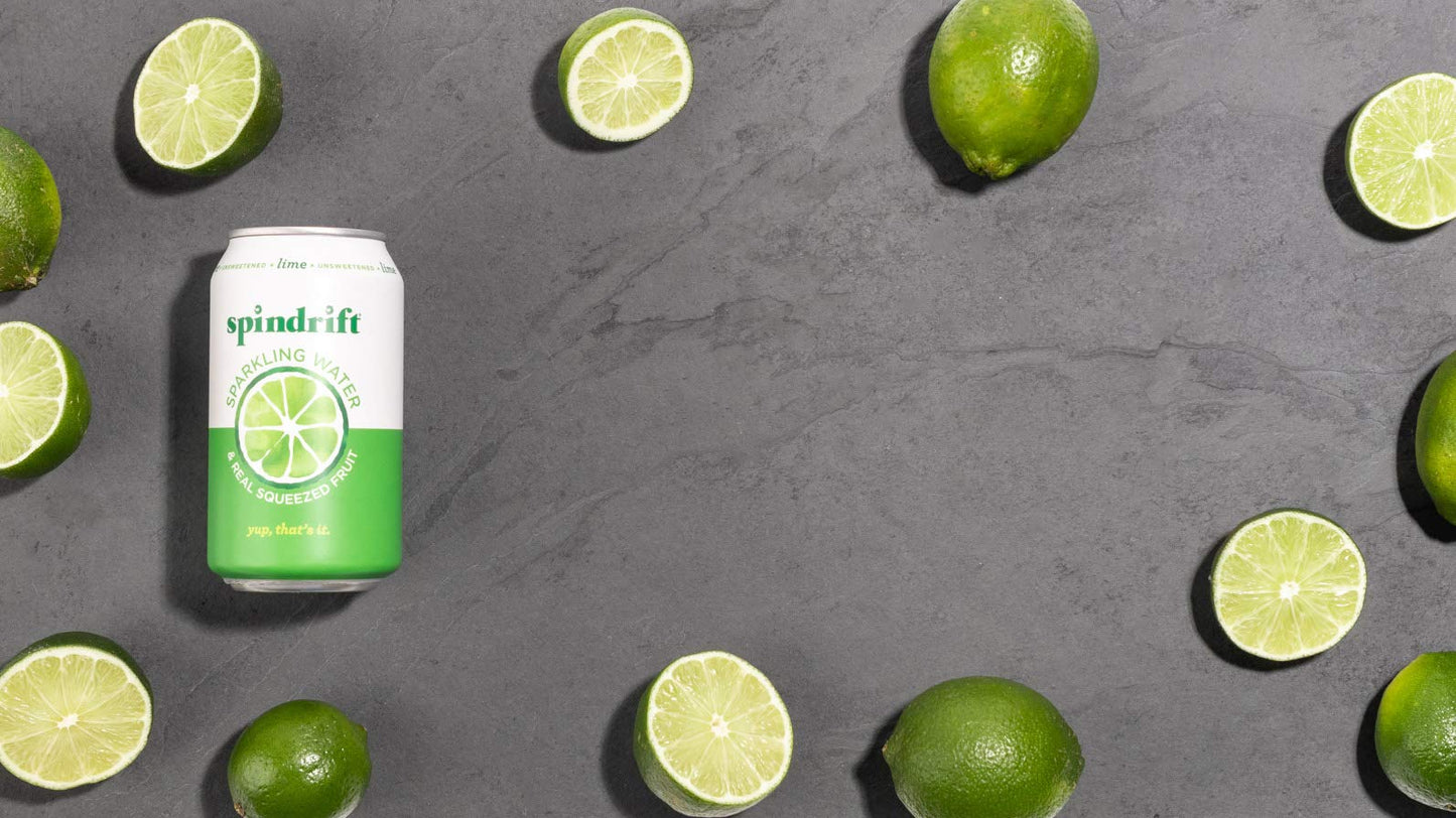 Spindrift Sparkling Water  Lime Flavored  12 Fl Oz (pack of 8)