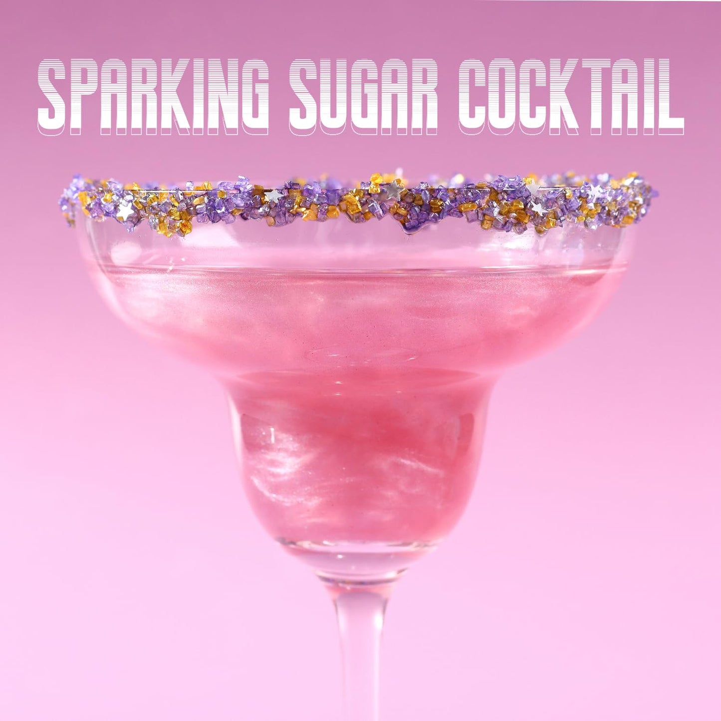 Sanding Sugar Edible Silver Glitter Stars Mix, Edible Purple Gold Sugar Sprinkles For Cake Decorating, Cupcake Toppers Cookie De