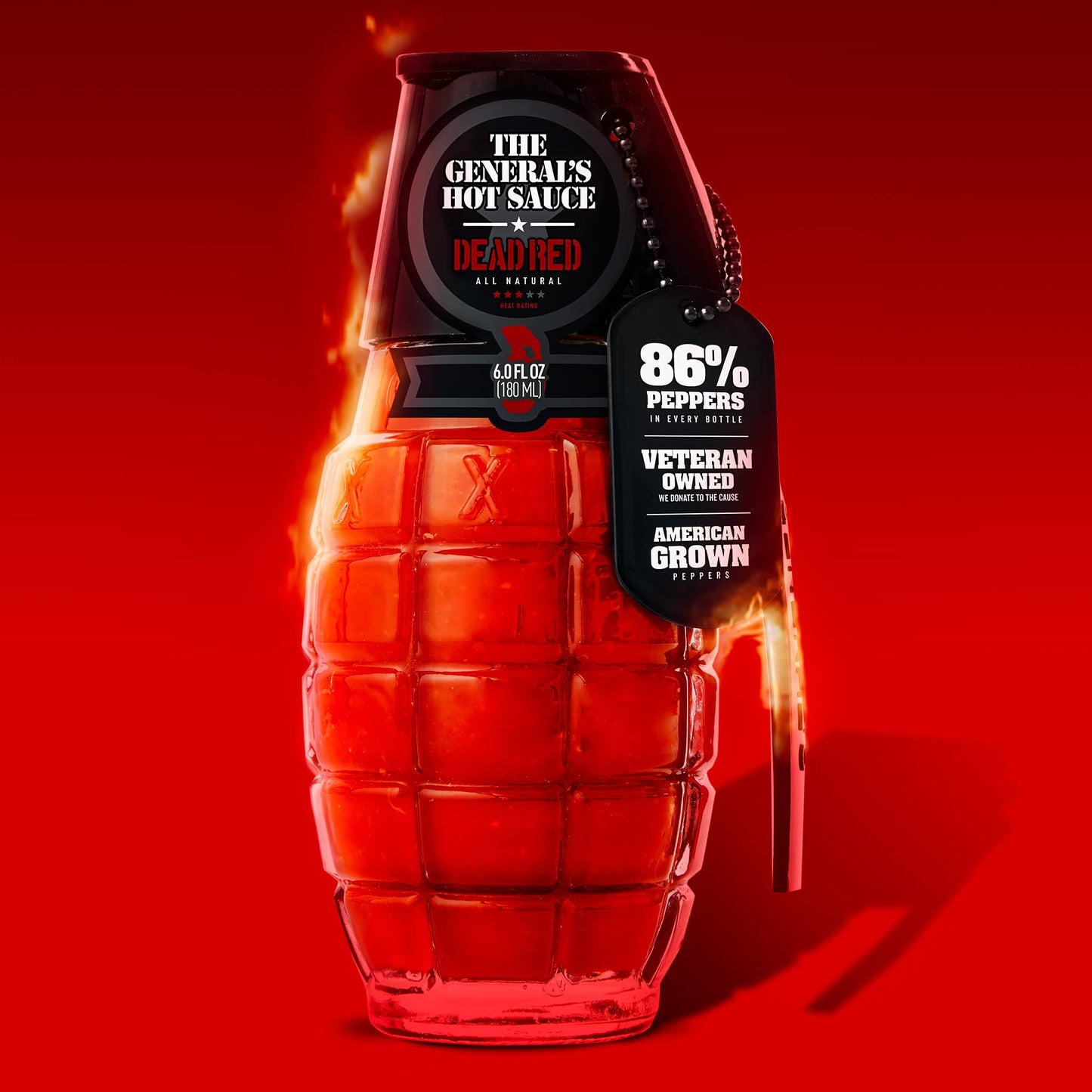 The General'S Hot Sauce Heat Seeker: Three 6 Oz Bottles Of Gourmet Hot Sauce Made With American-Grown Cayenne And Habanero Peppe