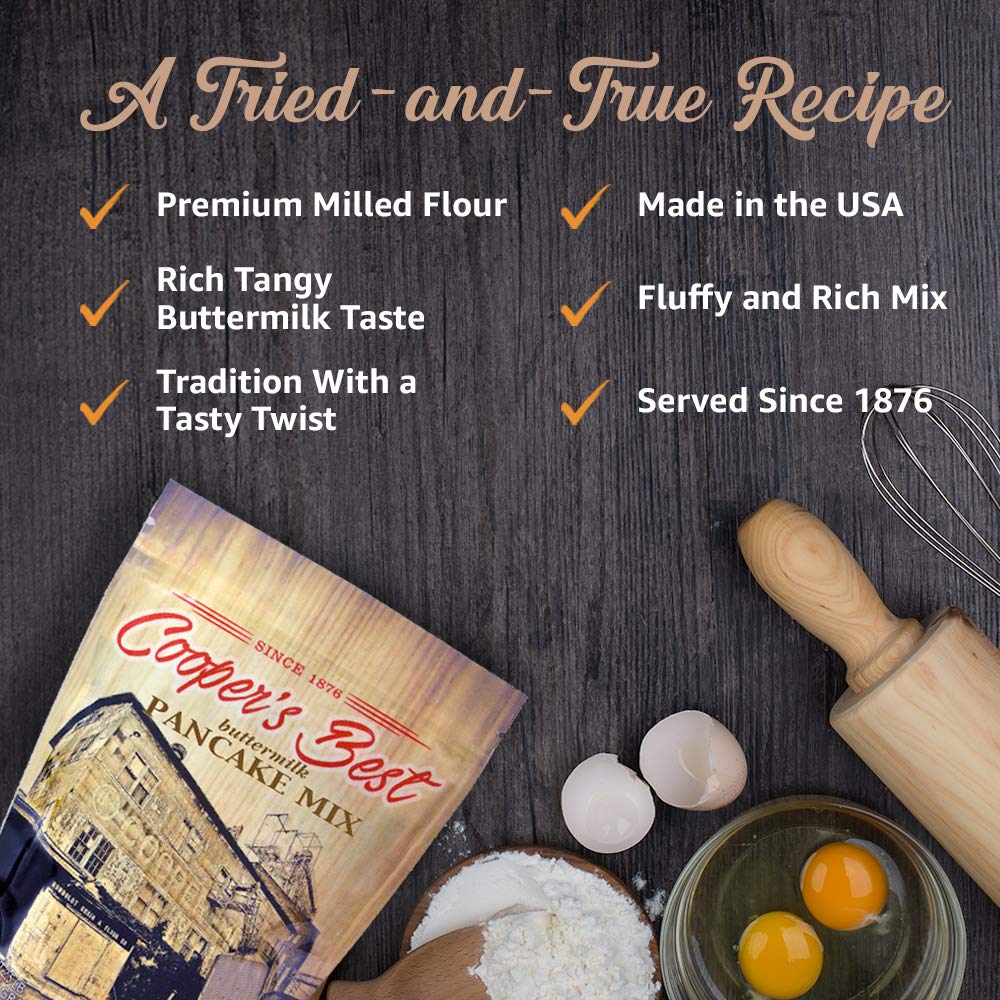 Coopers Best: Buttermilk Pancake And Waffle Mix (2.5 Lb Bag) - Based On Original 1876 Recipe - An Old Favorite Perfect For Any T