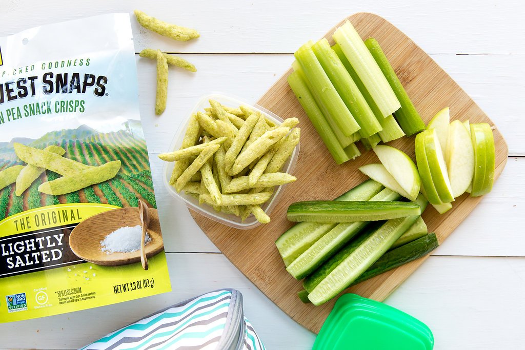 HARVEST SNAPS Veggie Chips, Lightly Salted Green Pea Snack Crisps, Gluten Free, 3.3 oz (Pack of 3)