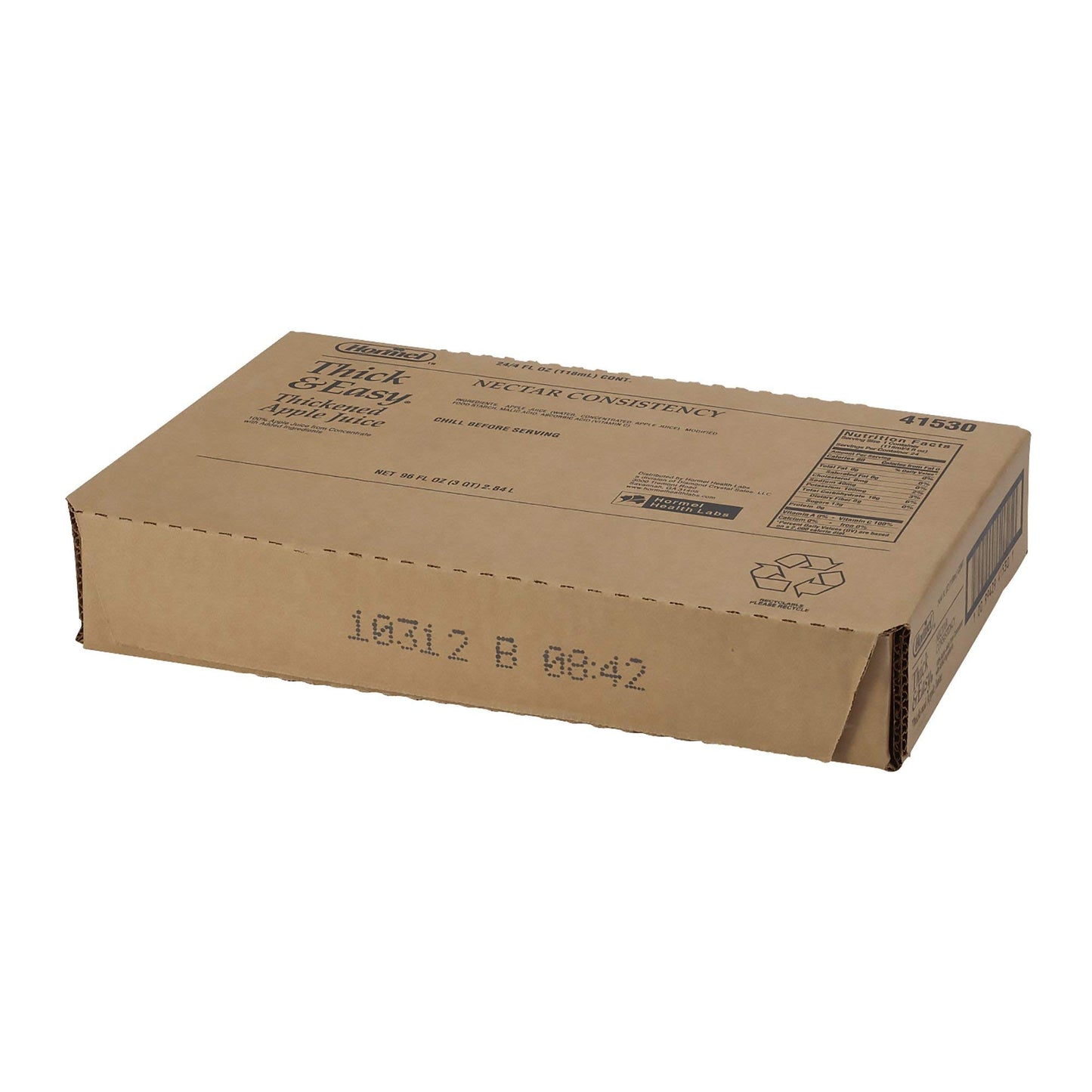 Physical Therapy Suppliers-19843 Thick & Easy Thickened Apple Juice, Clear Thickener For Natural Apple Juice Appearance, Nectar Consistency, Pack Of 24, 4 Oz. Each