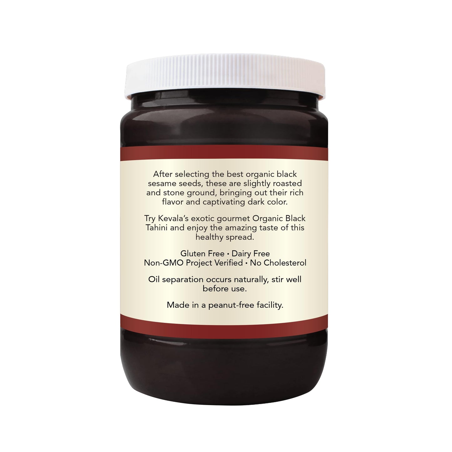 Kevala Organic Black Tahini – Gluten Free , Black Sesame Seeds Paste , Usda Organic Certified , Vegan, Kosher , Cream Spread , Sauce , 2 Lb , 32 Oz