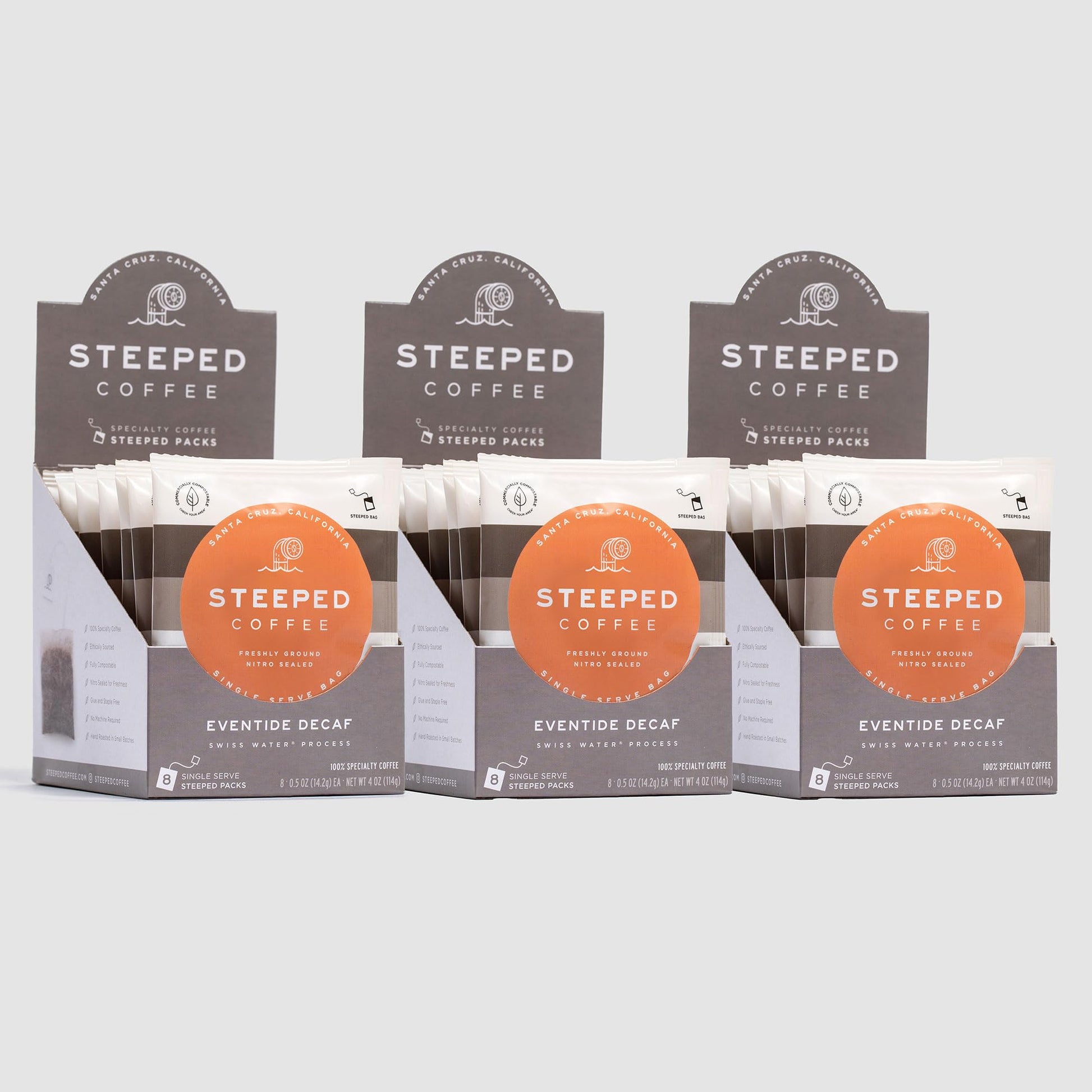 Steeped Coffee Tea Bags - Single Serve Coffee Pouches - Eco-Friendly, Hand Roasted & Freshly Ground - Brewed In Minutes, Just Ad