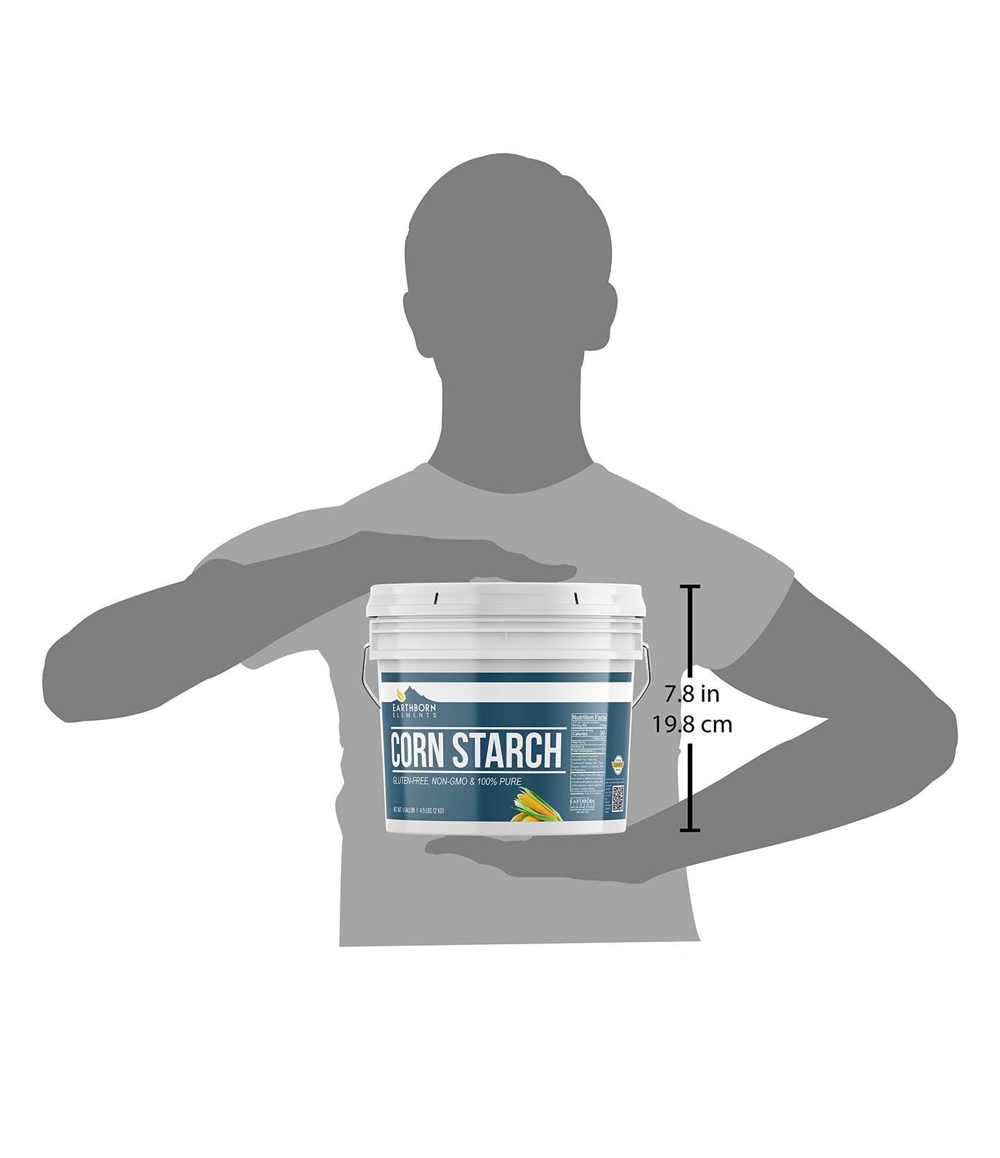 Earthborn Elements Corn Starch (1 Gallon), Thickener For Sauces, Soup, & Gravy