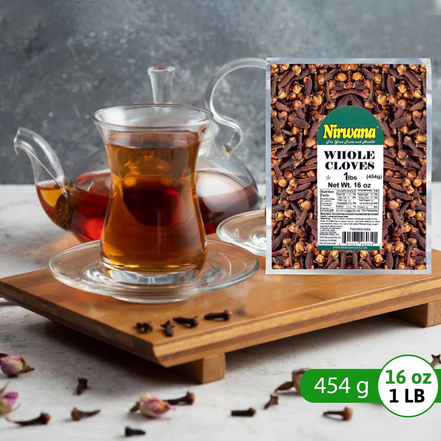 Nirwana Whole Cloves | Premium Quality Spice for Cooking & Baking | 16oz