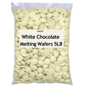 White Chocolate Coating Melting Wafers 5 LB- Creamy and Sweet Taste, Perfect for Molding, Dipping, Desserts, and Candy 80 Onuce 