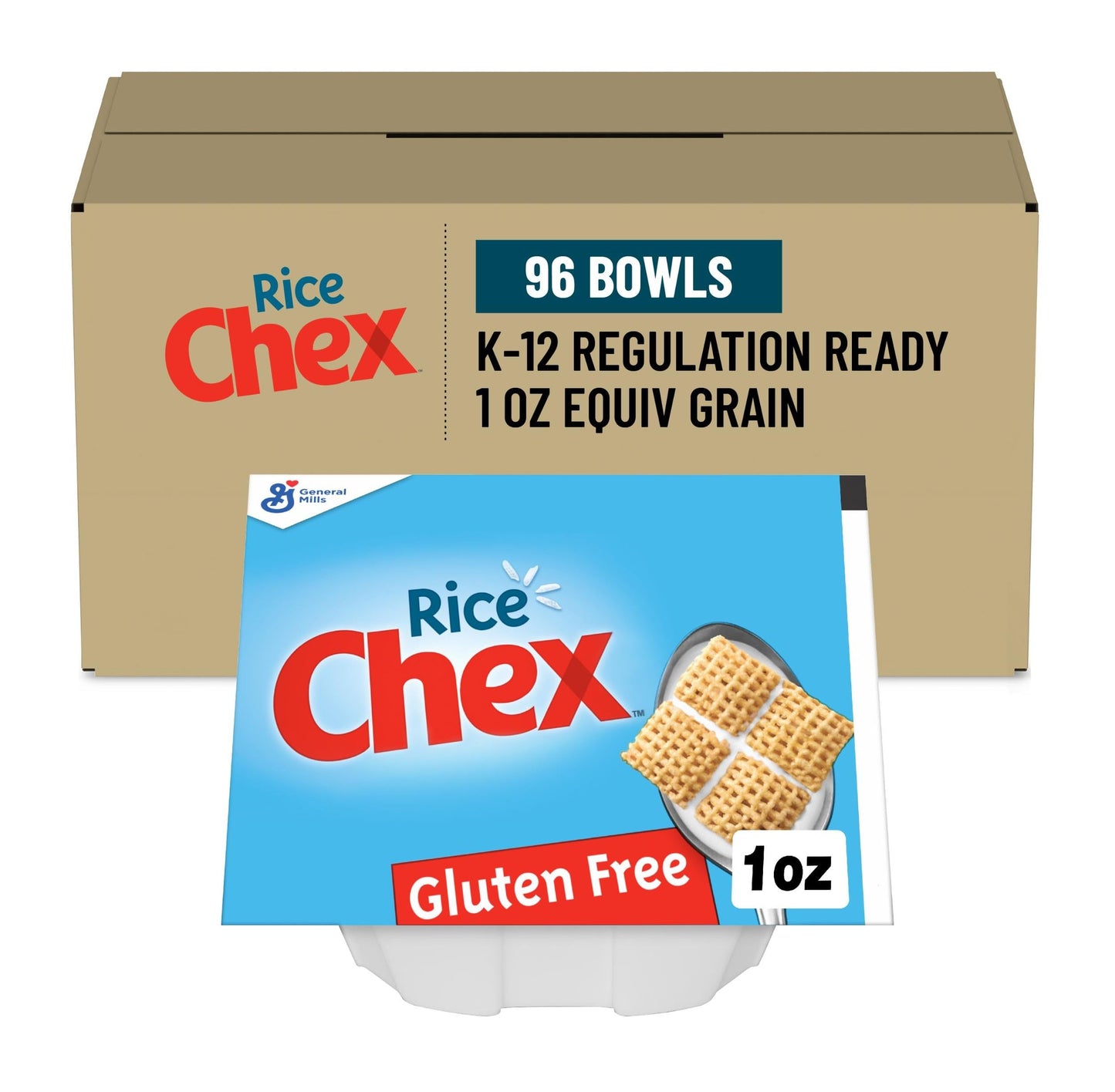 Rice Chex Cereal Single Serve Bowl, 1 Oz (Pack of 96)