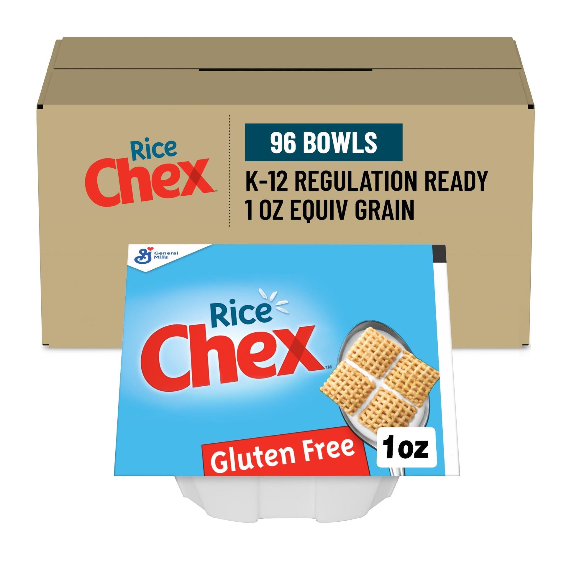Rice Chex Cereal Single Serve Bowl, 1 Oz (Pack of 96)