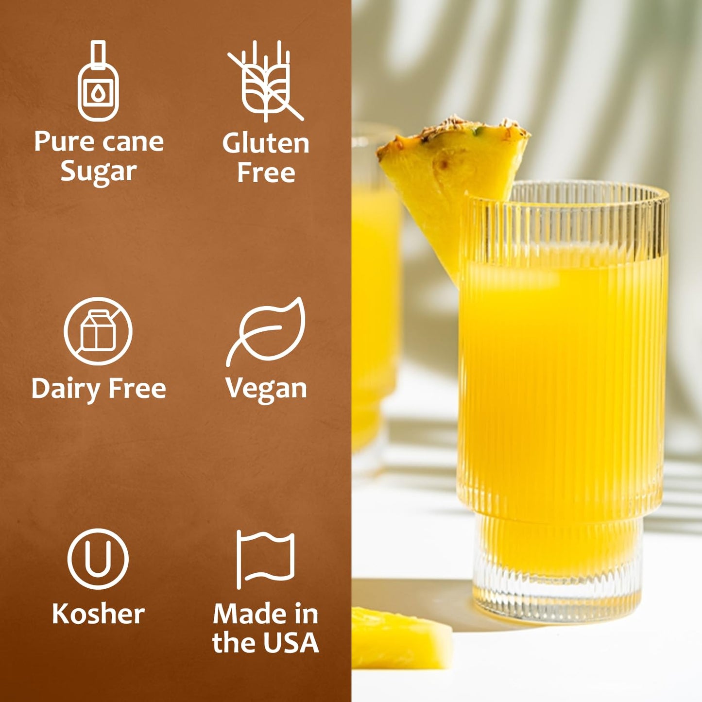 Syruvia Pineapple Syrup - Pineapple Syrup Flavor, 25.4 Fl Oz - Perfect For Cocktails, Ice Tea, Desserts, Italian Sodas, Ice And