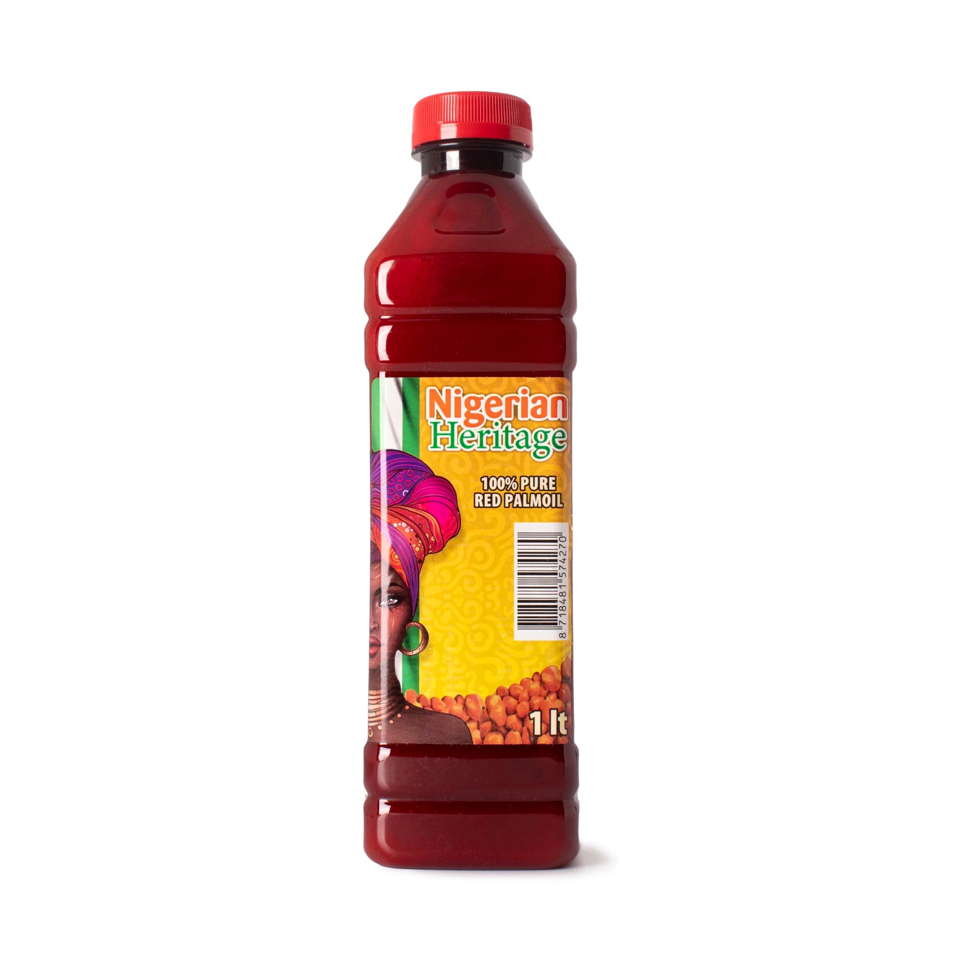 GHANA HERITAGE 100% Red Palm Oil – Pure Natural Cooking Oil, 1 Liter